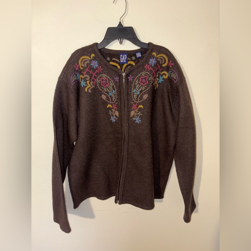 Vintage GAP Wool Zip Up Jacket Size Large